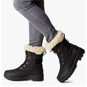 Sorel Tivoli IV Parc Genuine Shearling Waterproof Boot Black Sea Salt 8.5